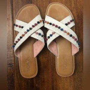 Toms beaded sandals - size 7